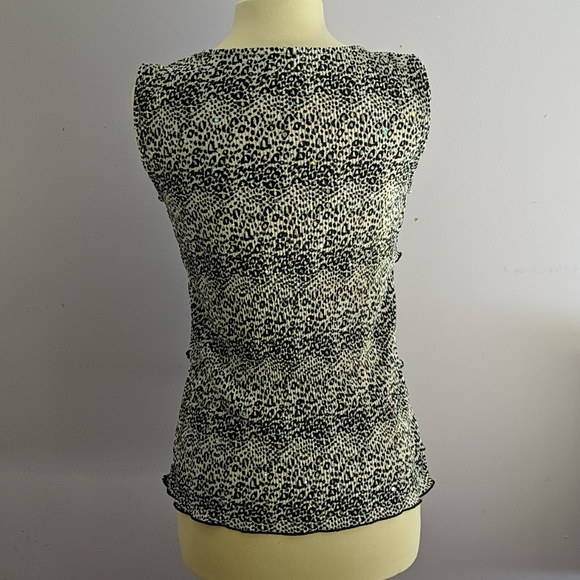 Sequined Sleeveless Sz S - Picture 3 of 5